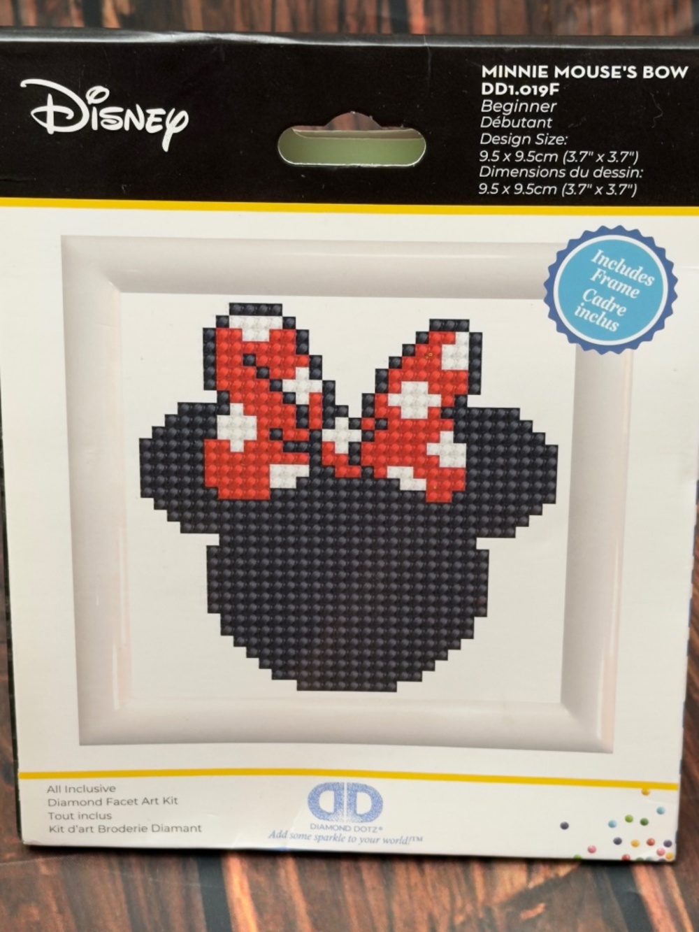 Disney Minnie Mouse Bow Diamond Dotz Diamond Painting Kit Frame New Sealed